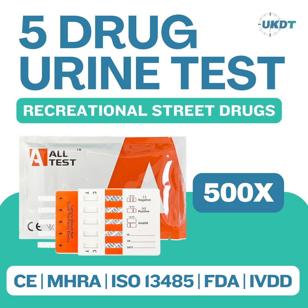 alltest 5 panel urine drug test kit panel for common recreational drugs x500