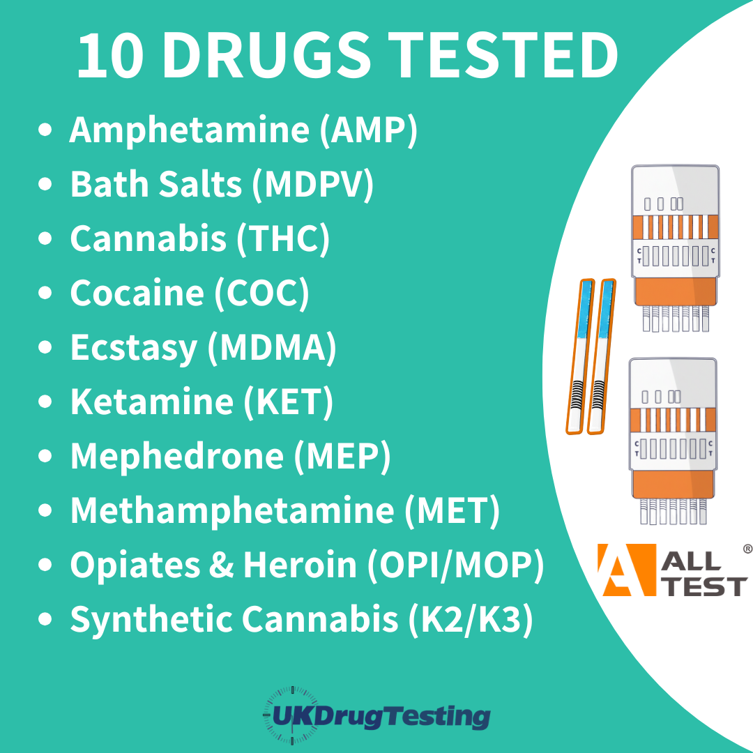 10 Drug Home Screening Panel Urine Drug Test Kits Drug List
