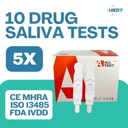 10 panel saliva drug test kits pack of 5