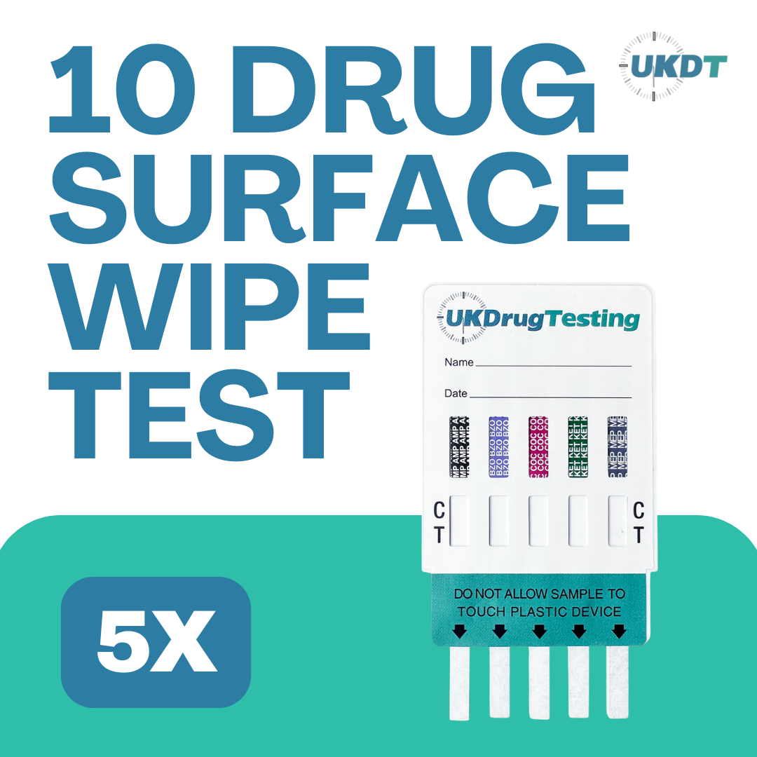 10 panel surface wipe or powder drug testing kits x5