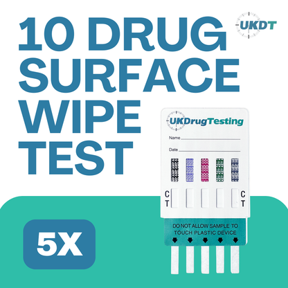 10 panel surface wipe or powder drug testing kits x5