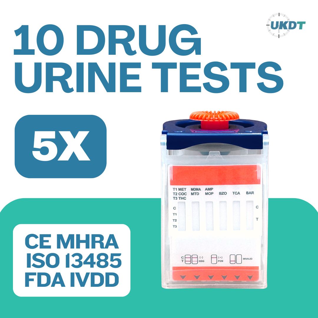 easy to use drug test kits urine 10 panel pack of 5