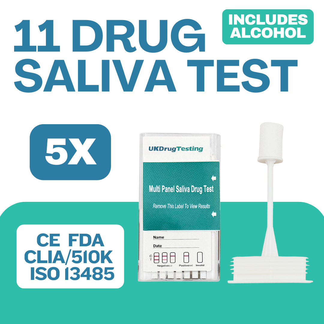 11 panel drug and alcohol testing kits saliva 5 pack