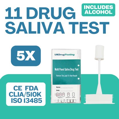 11 panel drug and alcohol testing kits saliva 5 pack