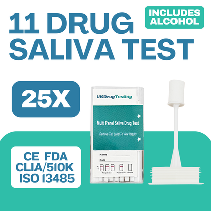 11 panel drug and alcohol oral fluid test kits 25 pack
