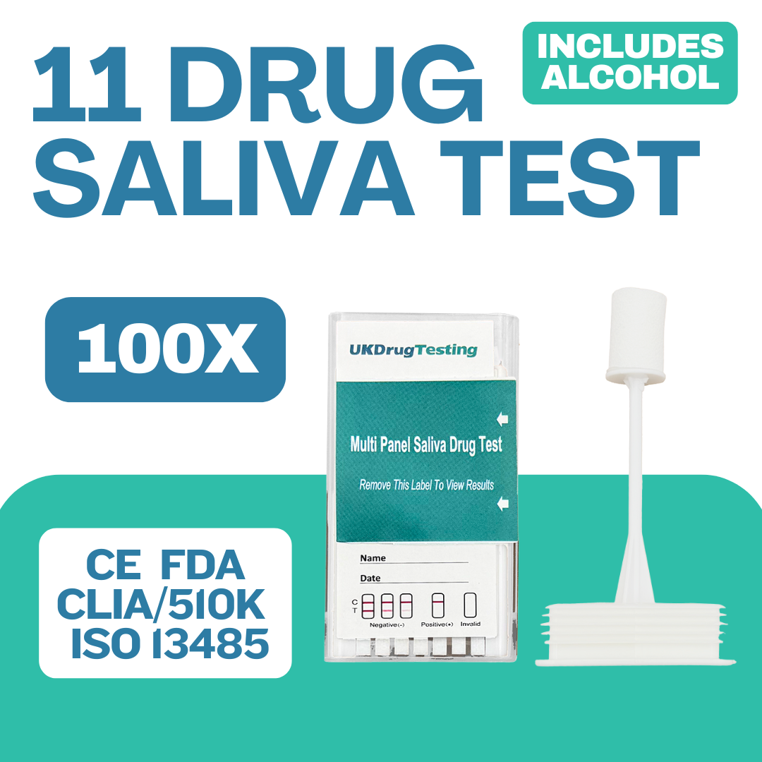 11 drug and alcohol saliva test kits pack of 100 uk