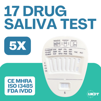 17 panel saliva drug test kit alltest x 5