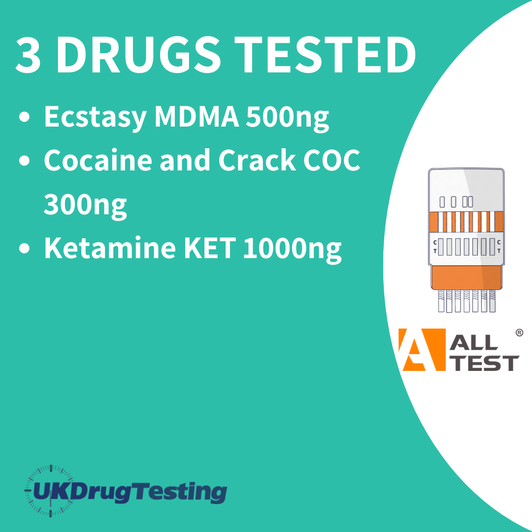 3 panel rave drugs test kits for surfaces and powders