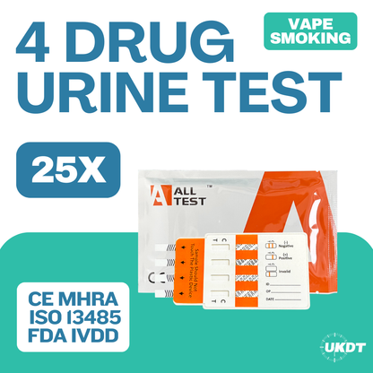 4 panel vape smoking drug test kits x25