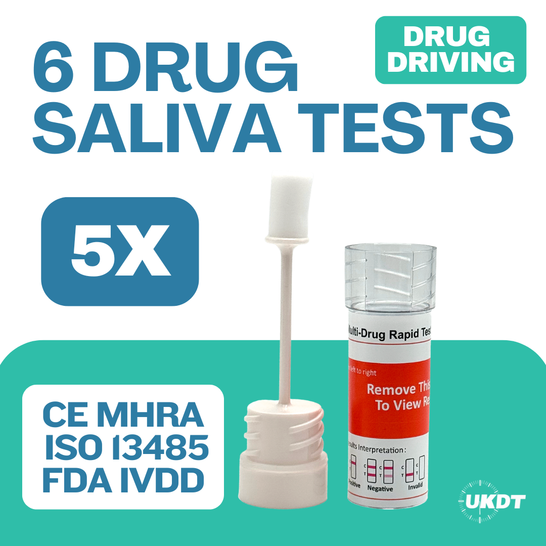 drug driving saliva drug testing kits 6 drugs tested pack of 5