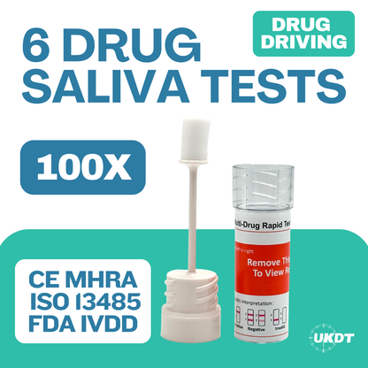 drug driving saliva drug testing kits 6 drugs tested pack of 100