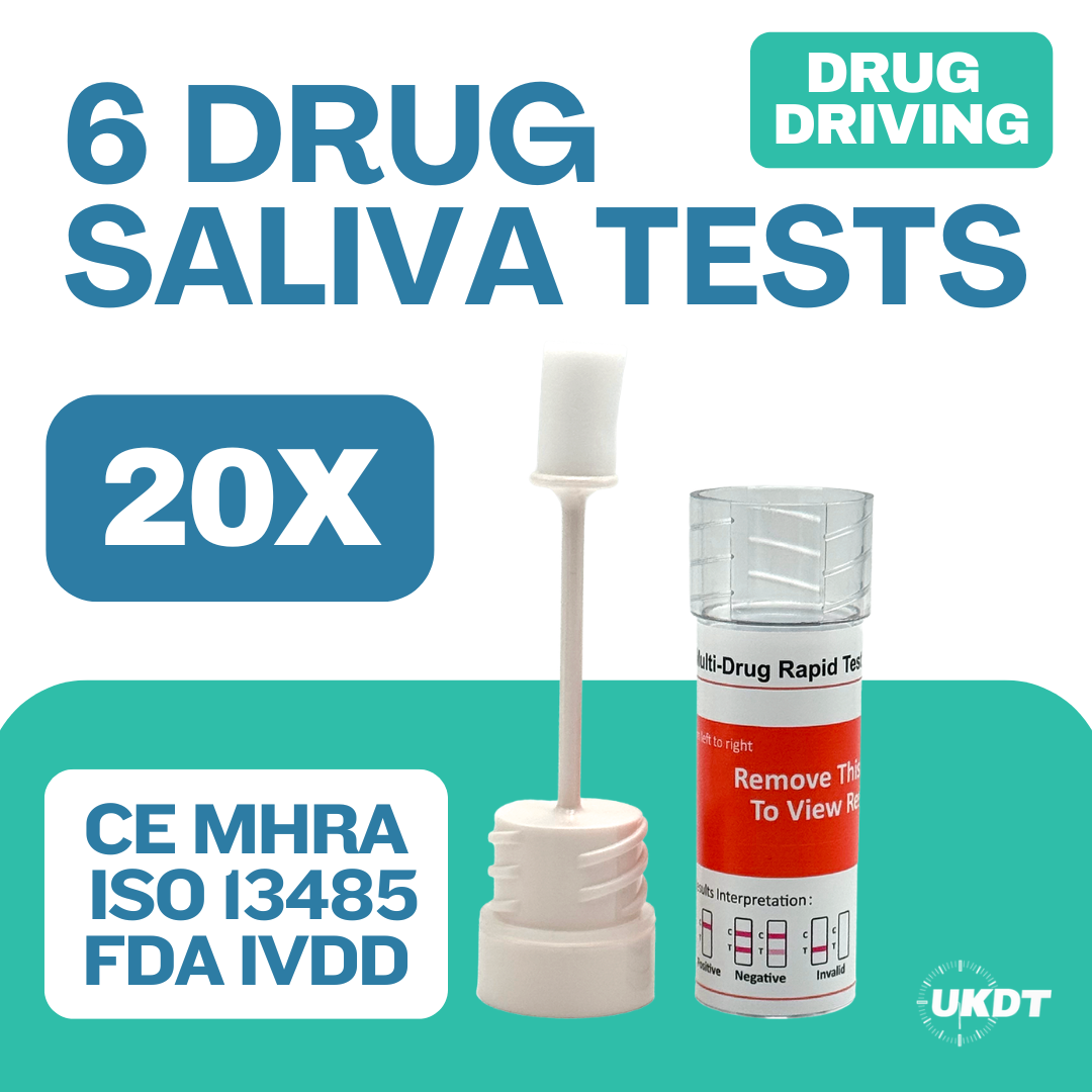 drug driving saliva drug testing kits 6 drugs tested pack of 20