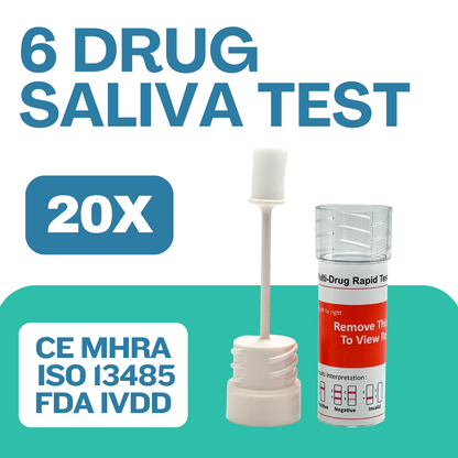ALLTEST 6 Panel Saliva Drug Testing Kit DSD-867/MET Workplace