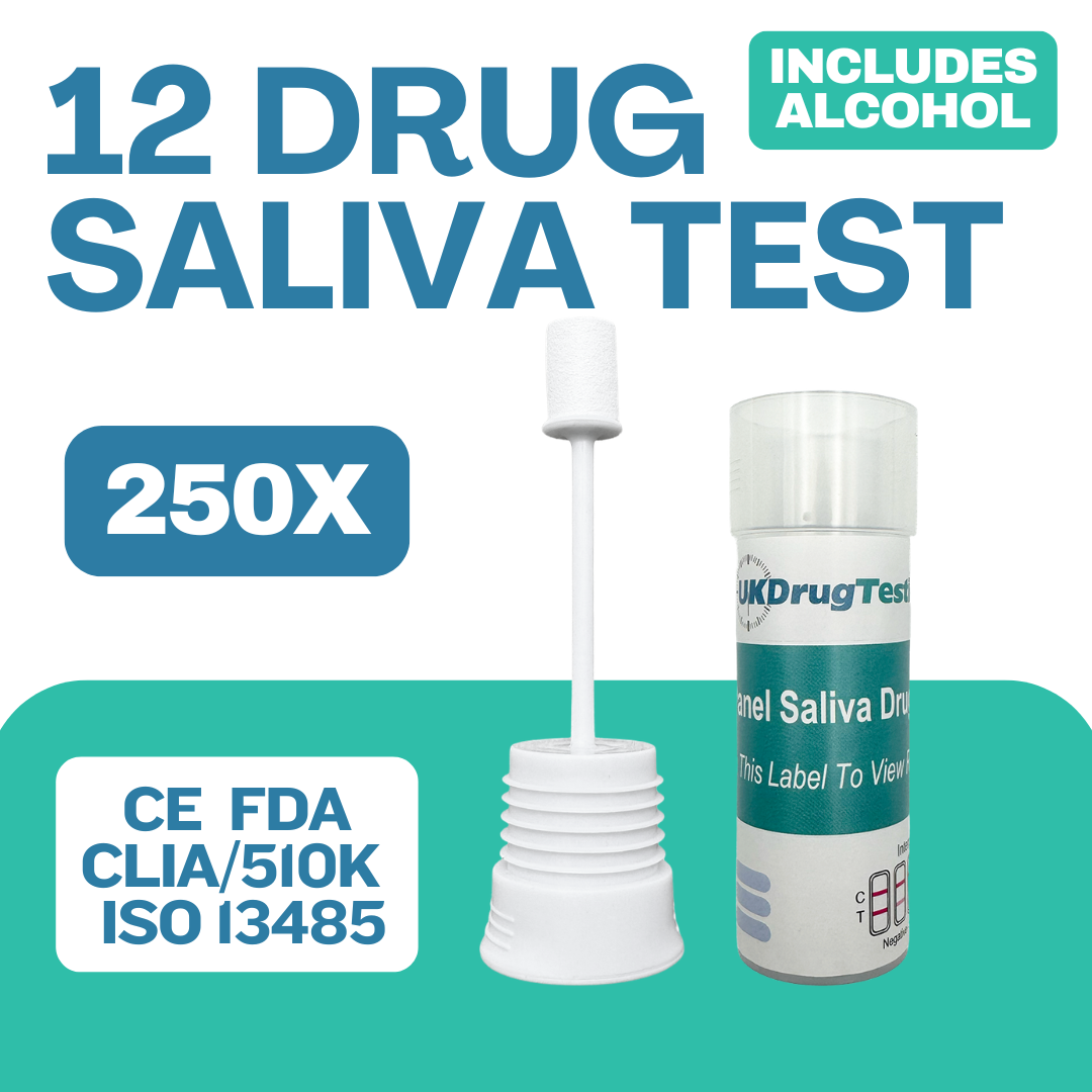 12 panel drug and alcohol saliva test kit pack of 250