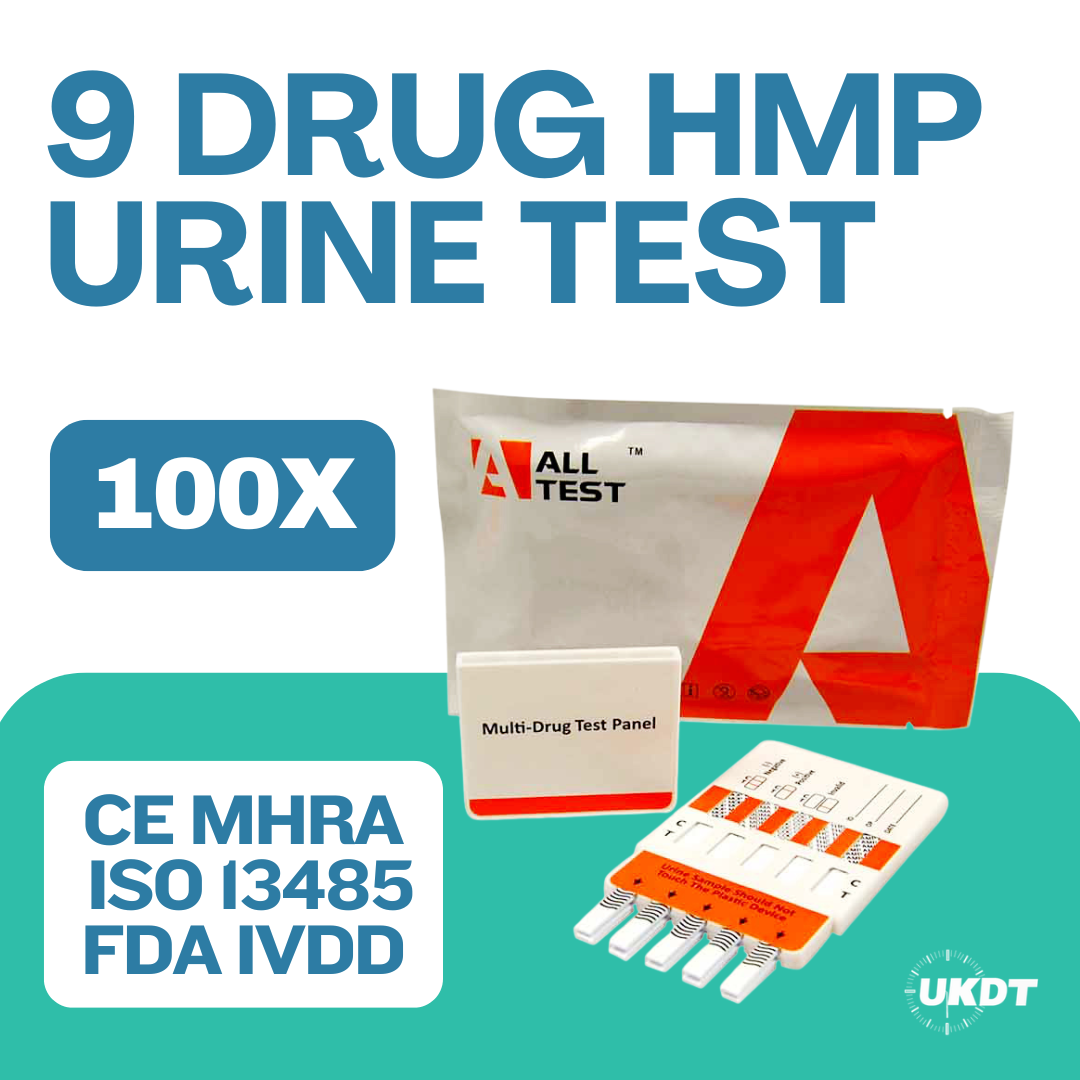 alltest 9 drug urine drug testing kits for prisons uk bulk pack