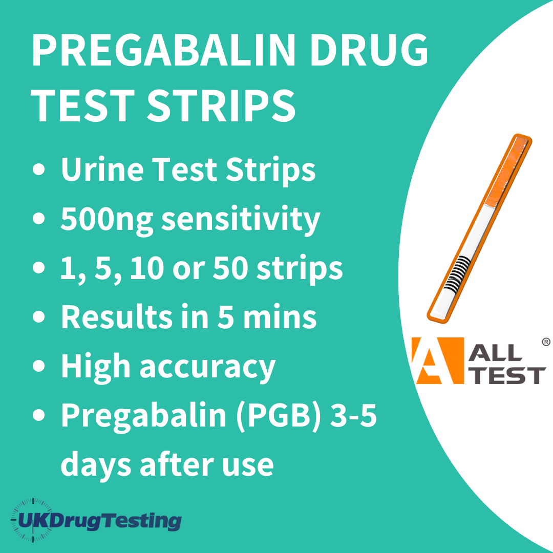 Pregabalin drug testing strips for urine info card