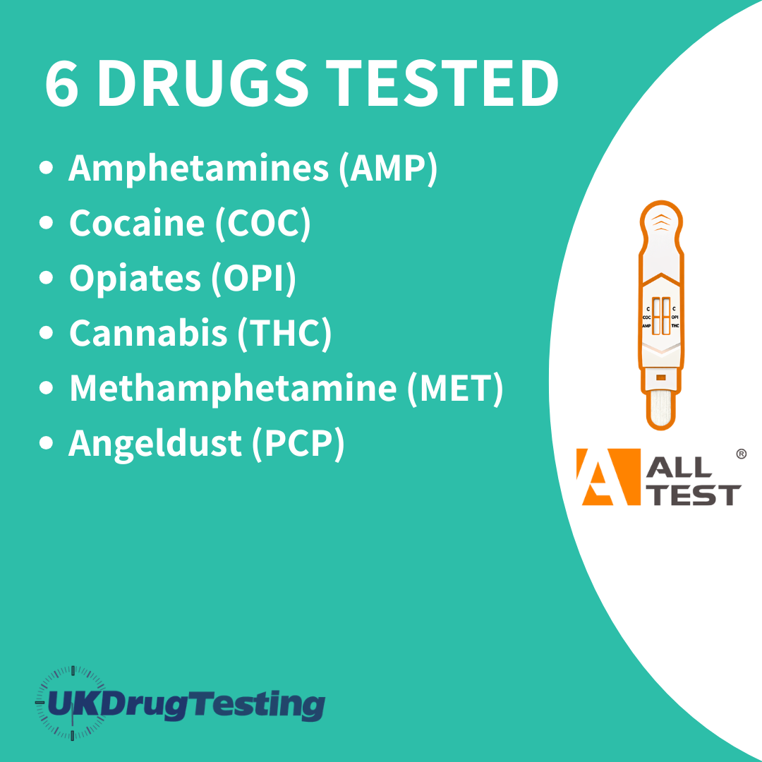 ALLTEST 6 Panel Direct Saliva Drug Testing Kit DSD-863/PCP Construction drug test kit PCP list