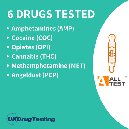 ALLTEST 6 Panel Direct Saliva Drug Testing Kit DSD-863/PCP Construction drug test kit PCP list
