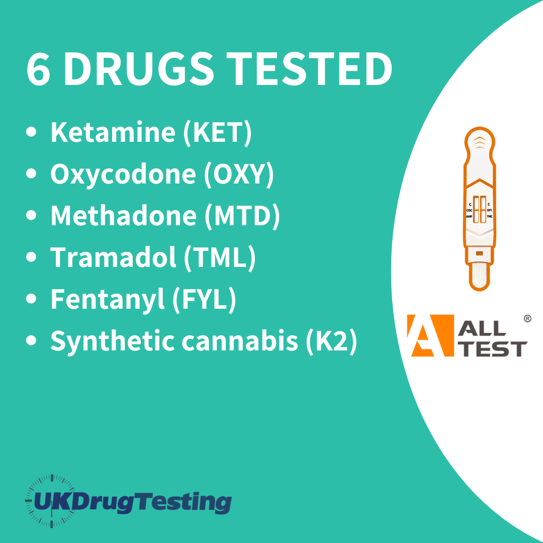 ALLTEST 6 Panel Drug Direct Saliva Drug Testing Kit DSD-863FYL drug test list