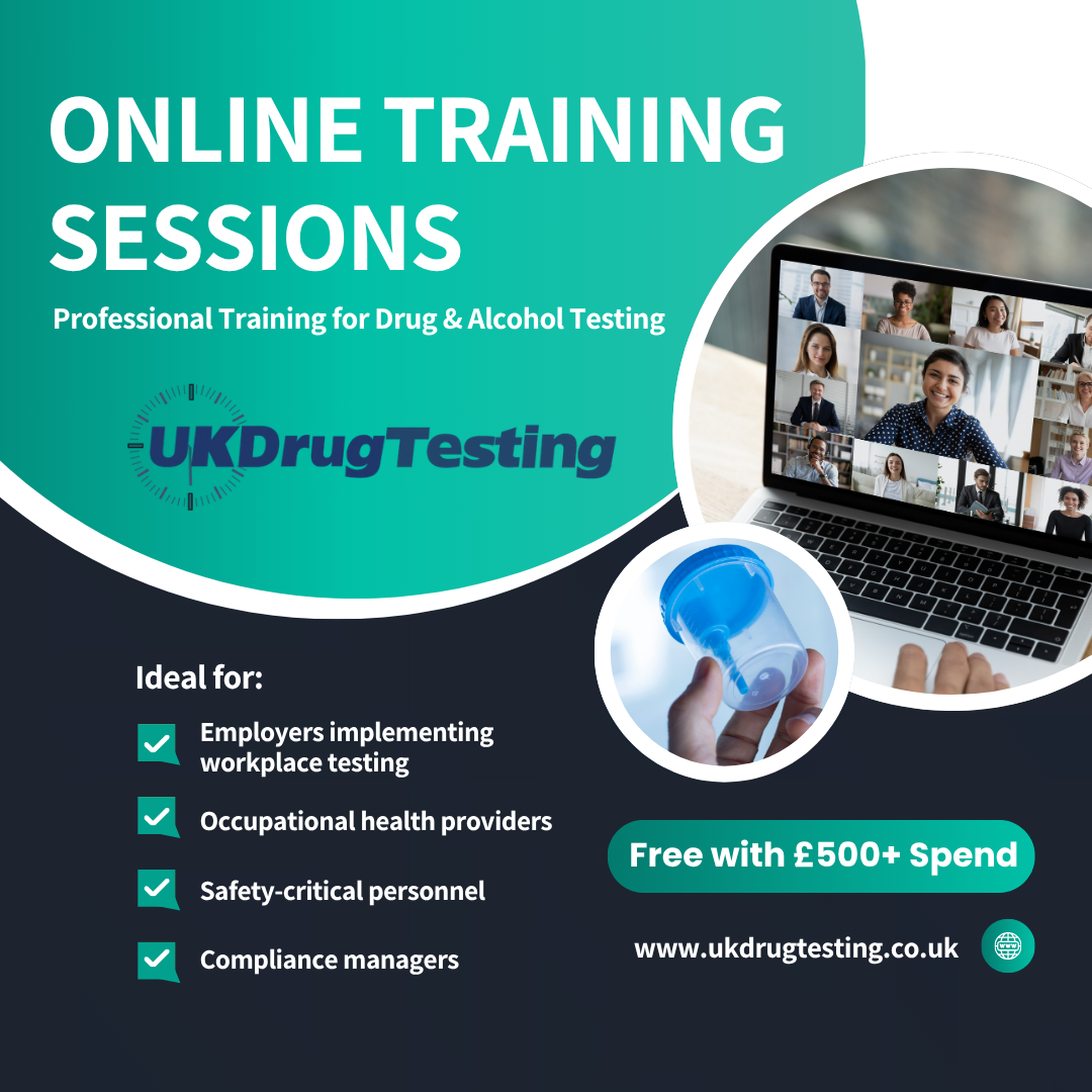 Virtual online training session for drug and alcohol testing for workplace or professional