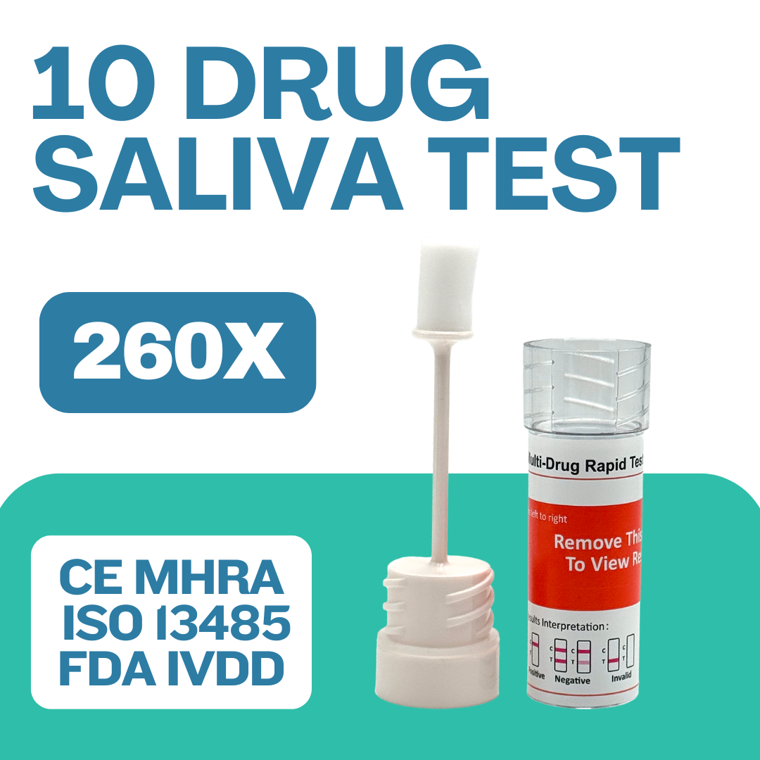ALLTEST 10 Panel Saliva Drug Testing Kit DSD-8107/Workplace