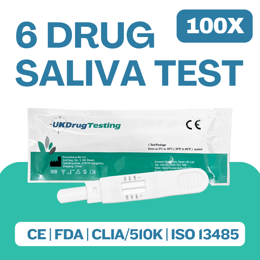 6 panel saliva drug test kits pack of 100