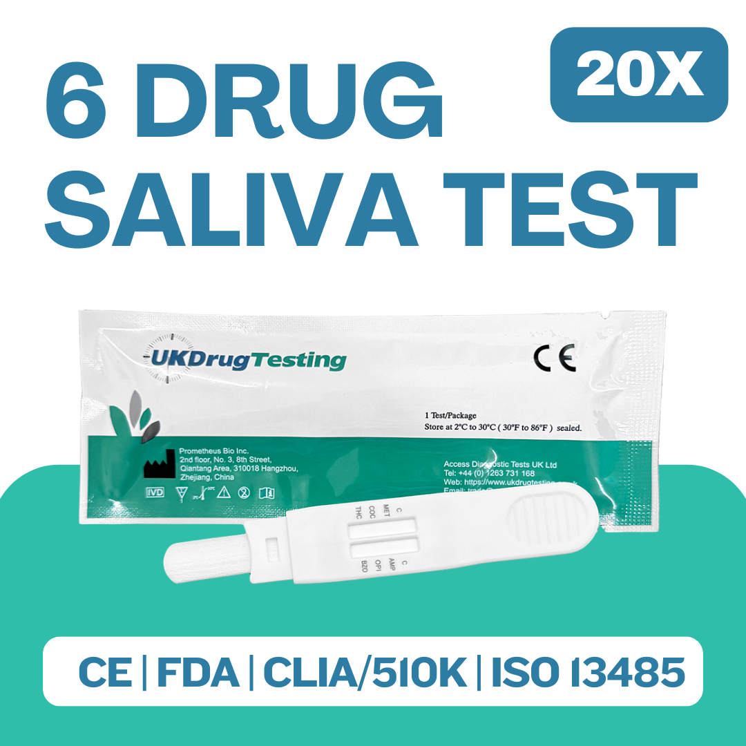 6 panel saliva drug test kits pack of 20