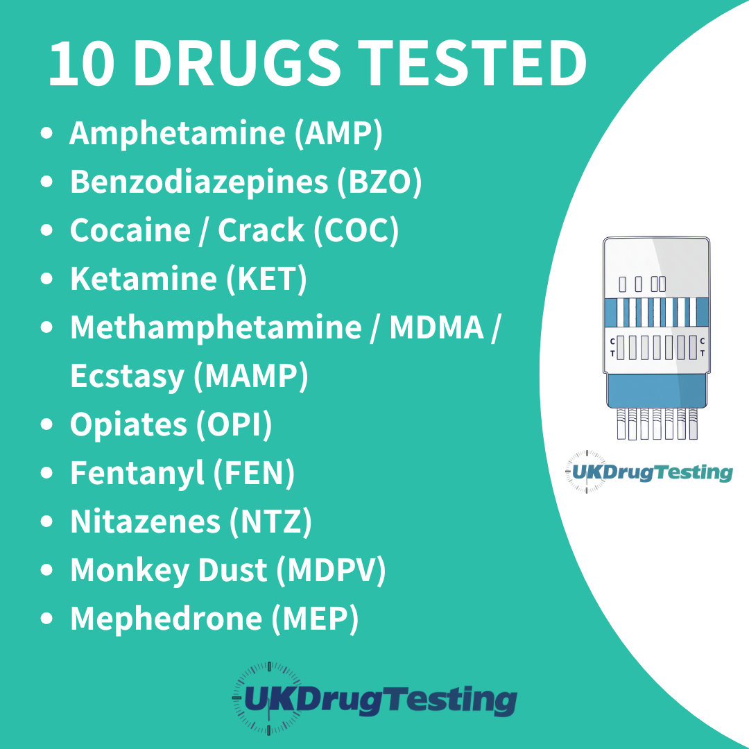 10 panel surface wipe or powder drug testing kits drug list