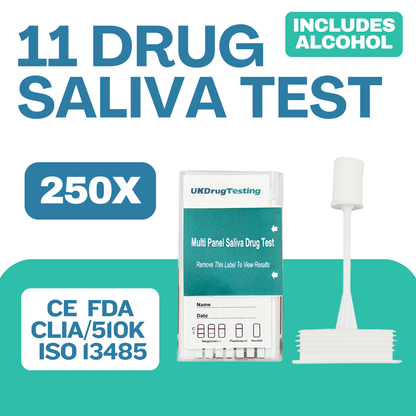 11 panel saliva drug and alcohol screening kits bulk wholesale 250 pack uk