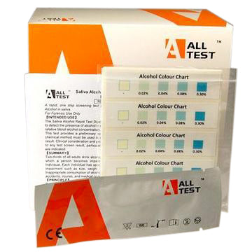 Alcohol test strips for saliva ALLTEST